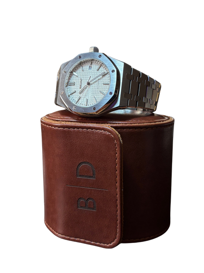 The Octagon - Brushed Silver, White Dial