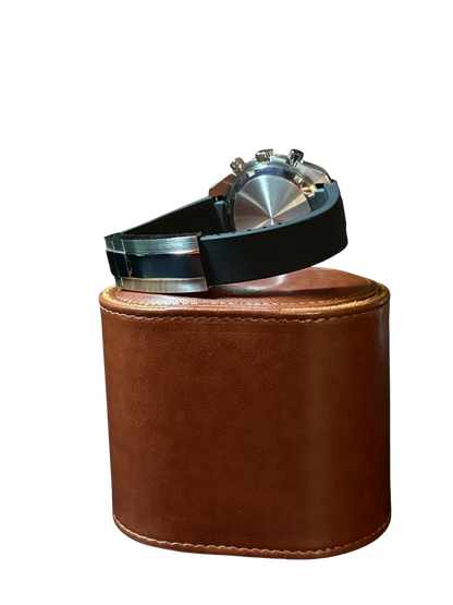 The Racer - Silver/ Black Dial